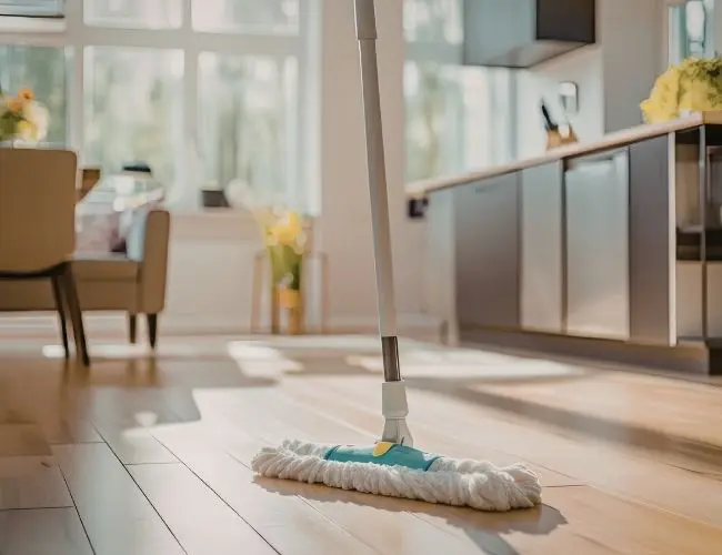 rengöra golv inför flytt