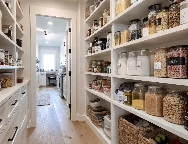 ordnat skafferi - fint städat och organiserat